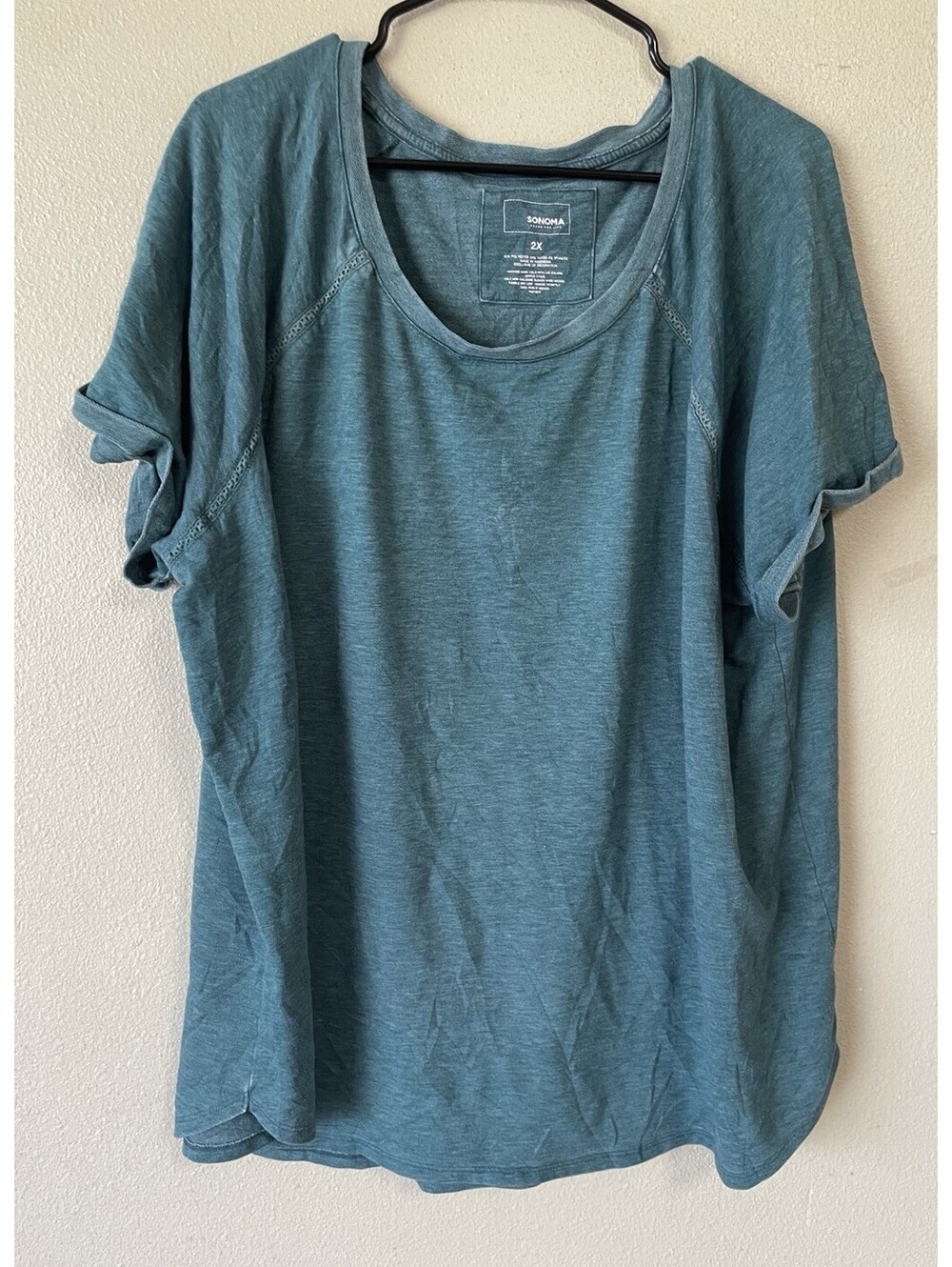 plus size tee shirts women Sonoma 2x Green Short Sleeve Thick Material